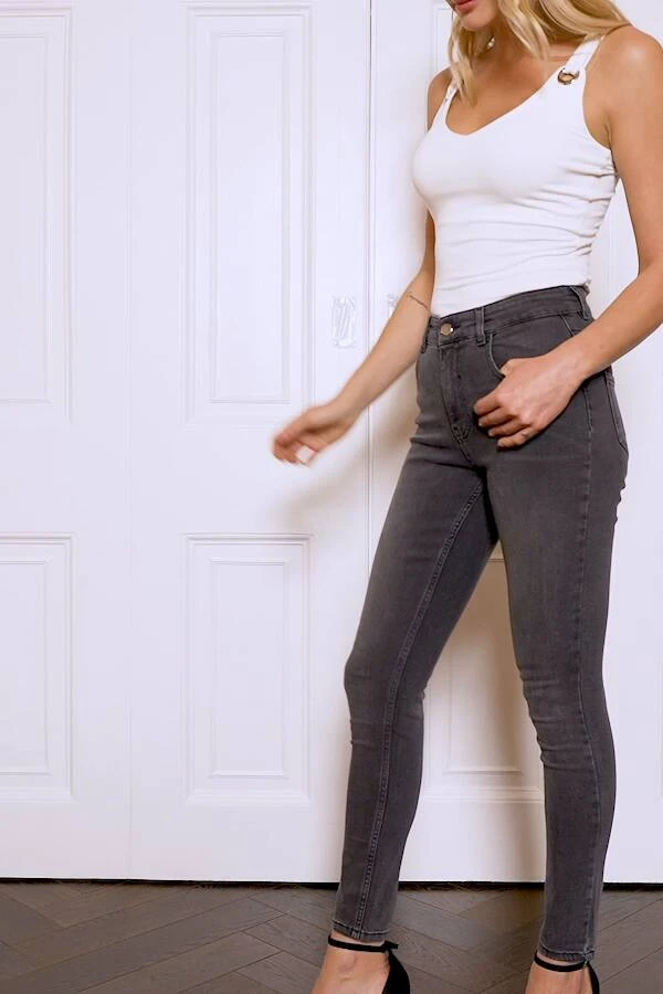 Charcoal Grey Perfect Skinny Jeans 12 Charcoal Grey Perfect Skinny Jeans - Image 10