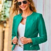 Green Zip Front Round Neck Leather Jacket -Winter Fashion Shop 133 s21ol004bn0003 021 green rt web