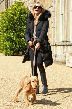 Black Faux Fur Trim Luxe Longline Padded Coat -Winter Fashion Shop 2020 08 31 aynhoe park sosandar49549