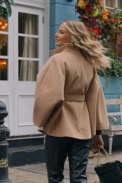 Camel Faux Wool Belted Cape Coat -Winter Fashion Shop 2666a49f49953f6c77466138d5851e0a13d2bbf3