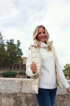 Stone Hooded Padded Gilet With Zip Pockets -Winter Fashion Shop 2702c704b633c1b05358a7886cf9611fd132e59d