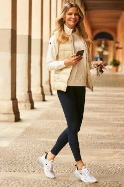 Stone Hooded Padded Gilet With Zip Pockets -Winter Fashion Shop 40 s21aw114be 062 1