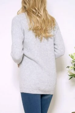 Grey Super Soft V Neck Ribbed Jumper -Winter Fashion Shop 48359a5a4d782c7d4ac6cef1a1918f2018b2c459