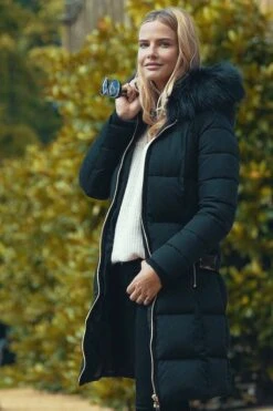 Black Faux Fur Trim Luxe Longline Padded Coat -Winter Fashion Shop 66049879676ec4a41414da50e7fd0a35ba385587 1