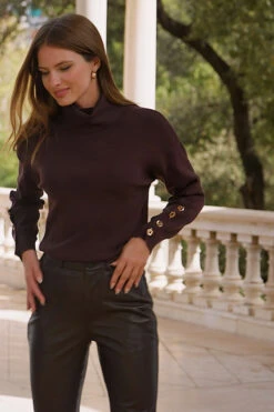 Chocolate Brown Roll Neck Cuff Detail Jumper 11 Chocolate Brown Roll Neck Cuff Detail Jumper -Winter Fashion Shop 7ecb7fb46d6600779d713bf2502a6ccc76601479