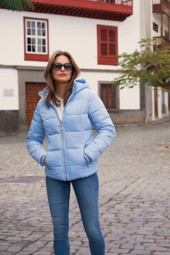 Powder Blue Premium Padded Jacket With Silver Zip Pockets -Winter Fashion Shop 99b93ce55023eb11f1bc129ea3f9008c95e23f6e