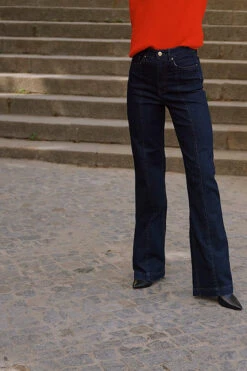 Dark Indigo Wide Leg Pintuck Jeans -Winter Fashion Shop a110c84c6c0abff0d82a3e19b7cbac411f27c710