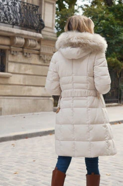 Cream Faux Fur Trim Luxe Longline Padded Coat -Winter Fashion Shop c8bad80211c8bb39c19763b1ba023cbc4da3166d