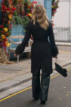 Black Luxe Faux Suede & Fur Afghan Coat -Winter Fashion Shop cc5eaa809bae2f7e5122ad91f4fab55fc6472561