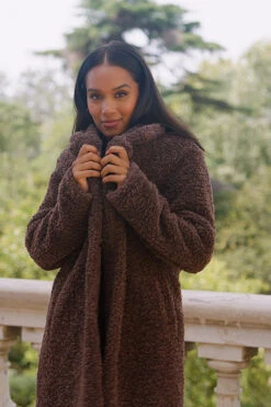 Mocha Super Cosy Borg Coat -Winter Fashion Shop d37cd72499e8b97a449bea4e3fc27902bd90762a