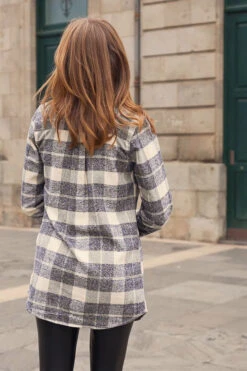 Grey & Ivory Checked Soft Touch Shirt -Winter Fashion Shop ed0e2d959bd532a7d077d1386023fc132a867e5b