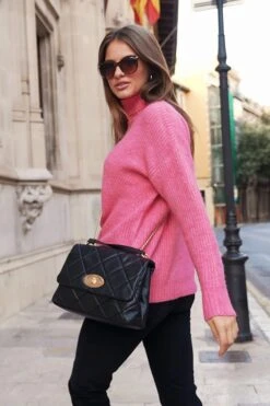 Bright Pink Chevron Roll Neck Ribbed Jumper 15 Bright Pink Chevron Roll Neck Ribbed Jumper -Winter Fashion Shop ed644fd174ee726a9155978b03d61fdb00bbc148