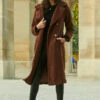 Chocolate Brown Super Cosy Longline Borg Coat -Winter Fashion Shop web 1 a21ow001bn a20bd020bk 012