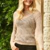 Rose Gold Metallic Open Knit Jumper 2 Rose Gold Metallic Open Knit Jumper -Winter Fashion Shop web 34 s21tk106mc 075