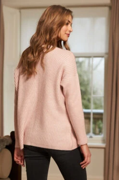 Blush Pink Super Soft Chevron Detail Jumper 10 Blush Pink Super Soft Chevron Detail Jumper -Winter Fashion Shop web s24 s21tk105pk 058
