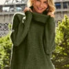 Khaki Green Roll Neck Super Soft Knitted Jumper -Winter Fashion Shop web 04 s20ow009nl s21tk375nl a20bd002be 024 green rt