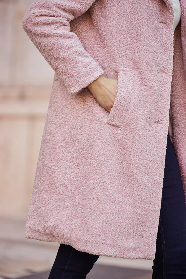 Soft Pink Super Cosy Borg Coat 7 Soft Pink Super Cosy Borg Coat - Image 5