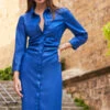 Cobalt Blue Faux Leather Popper Front Dress -Winter Fashion Shop web 08 s22dp008be0001.09 s22ow015bkwe01 082