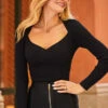 Black Sweetheart Neckline Jumper -Winter Fashion Shop web 13 s23sj001bk0001 a22tk691bk0001 202 1