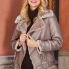 Mocha Faux Shearling Biker Jacket -Winter Fashion Shop web 17 a19ol004mk0001 271 rc