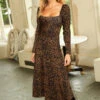 Leopard Print Square Neck Jersey Midi Dress -Winter Fashion Shop web 2020 08 31 aynhoe park sosandar53067