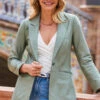Sage Green Luxe Leather Blazer -Winter Fashion Shop web 2303 101 a21ol006gn0005 s22bd010dm001w 101 141