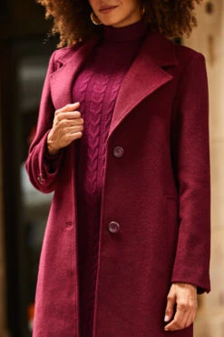 Burgundy Premium Longline Wool Mix Coat 12 Burgundy Premium Longline Wool Mix Coat -Winter Fashion Shop web 2307 01 a22dk650rd0011 a23ow053rd0011 01 277 1
