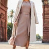 Taupe Belted Gold Button Detail Knitted Midi Dress 1 Taupe Belted Gold Button Detail Knitted Midi Dress -Winter Fashion Shop web 2307 97 a23dk269bn0003 97 023