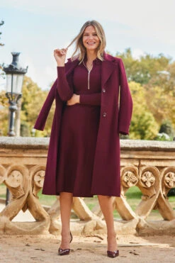 Burgundy Premium Longline Wool Mix Coat 14 Burgundy Premium Longline Wool Mix Coat -Winter Fashion Shop web 2309 04 a23dk290rd0011 04 198 1