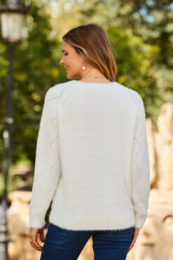 Cream Pointelle Pearl Embellished Jumper 10 Cream Pointelle Pearl Embellished Jumper -Winter Fashion Shop web 2309 08 a23op004eu0001 a23tk183nl0001 a21bd004in0007 08 179