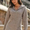 Natural Rib Knit Half Zip Longline Jumper -Winter Fashion Shop web 2309 127 a23tk261bn0024 127 094 2