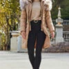 Camel Faux Fur Shawl Collar Padded Coat 2 Camel Faux Fur Shawl Collar Padded Coat -Winter Fashion Shop web 2309 143 a23ow008bn0003 s23tk603nl0008 143 163