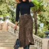 Natural Animal Print Two Part Knitted Midi Dress -Winter Fashion Shop web 2309 16 a23dk627bkbn01 16 054 2
