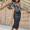 Black Coated Pencil Skirt With Button Detail 1 Black Coated Pencil Skirt With Button Detail -Winter Fashion Shop web 2309 19 a22od002bk0001 a23tj005bkcv01 a23sd002bk0001 19 110 1