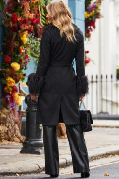 Black Luxe Faux Suede & Fur Afghan Coat -Winter Fashion Shop web 2310 05 a23op002bk0001 a20tk008bk0001 s23bp001bk0001 05 066