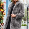 Grey Luxe Faux Fur Coat -Winter Fashion Shop web 2310 07 a23ow023gy0014 07 069 rt