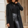 Black Stud Sleeve Detail Formal Coat 1 Black Stud Sleeve Detail Formal Coat -Winter Fashion Shop web 2310 26 a23ow022bk0001 a23bd013mc0011 26 140