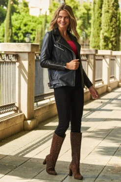 Black Longline Leather Biker Jacket 14 Black Longline Leather Biker Jacket -Winter Fashion Shop web 31 s22tj008rd0017 a22ol001bk0001 253