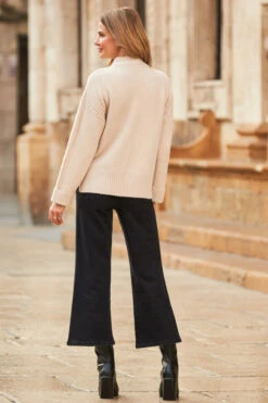 Cream Metallic Turtleneck Cable Detail Jumper -Winter Fashion Shop web 50 a22bd022bk0001 a22tk560nl0003 222 1