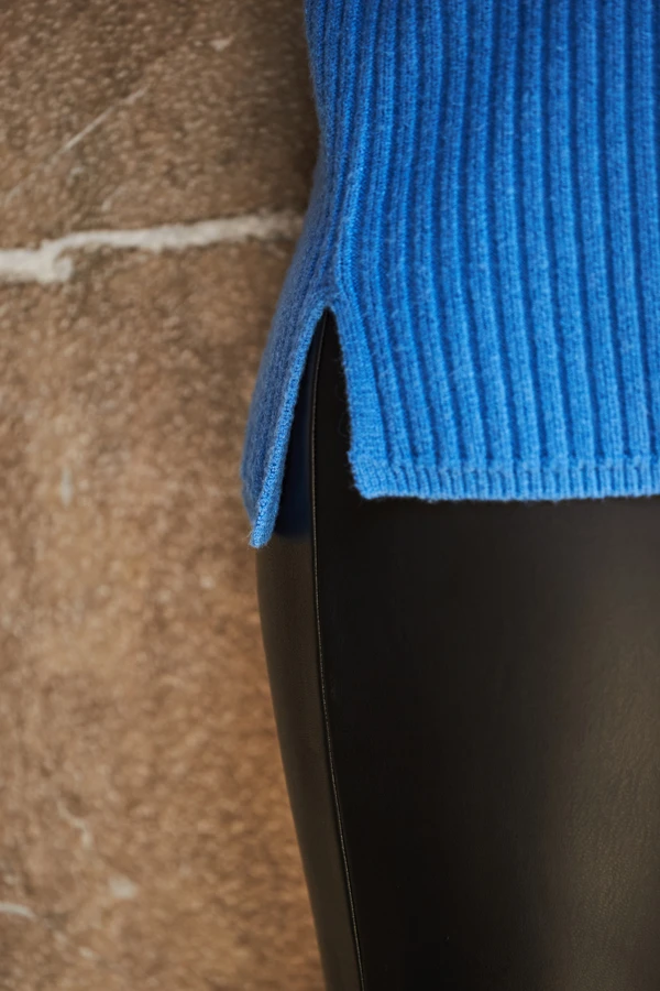 Bright Blue Zip Cuff Jumper 7 Bright Blue Zip Cuff Jumper - Image 5