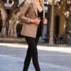 Taupe Luxe Leather Blazer -Winter Fashion Shop web 60 a21ol006bn 041