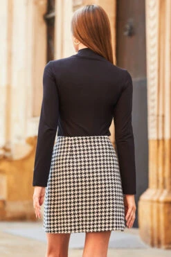 Black High Neck Jersey Top With Gold Button Detail -Winter Fashion Shop web 68 a22sw003bkwe01 a22tj055bk0001 483 1