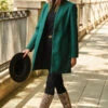 Green Faux Wool Notch Neck Coat 2 Green Faux Wool Notch Neck Coat -Winter Fashion Shop web 90 a22ow008gn0037 143 rc 2