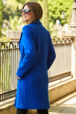 Cobalt Blue Single Breasted Coat -Winter Fashion Shop web 91 a22ow007be0001 s21ac024blan01 132