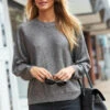 Silver Metallic Knit Jumper -Winter Fashion Shop web a20tk003 5842954