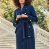Navy Blue Military Longline Belted Coat 2 Navy Blue Military Longline Belted Coat -Winter Fashion Shop web crop 2309 28 a23ow003be0003 28 348