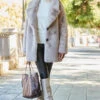 Taupe Premium Faux Fur Coat With Button Detail -Winter Fashion Shop web rt 31 s21bd014be0028 037 1