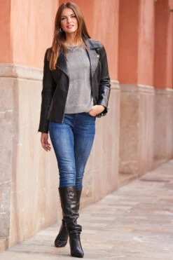 Silver Metallic Knit Jumper -Winter Fashion Shop web rt 90 a20tk003mc0012 314