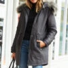 Grey Luxe Faux Fur Hooded Parka Coat -Winter Fashion Shop web s20ow008 574847
